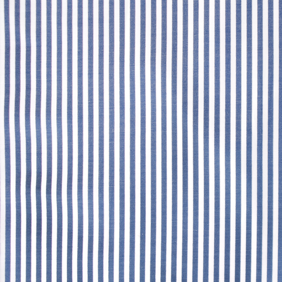 Blue/White Striped Shirting | Mood Fabrics