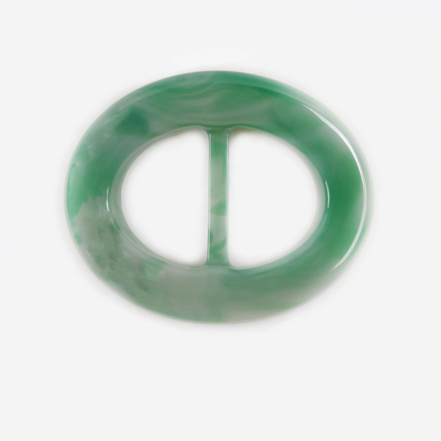 Jade Green Oval Plastic Buckle | Mood Fabrics