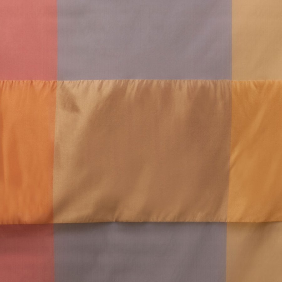 Orange & Red Armani Silk Panel | Mood Fabrics