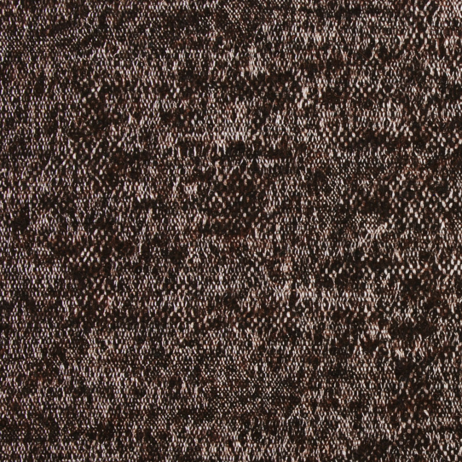 Italian Classic Brown Abstract Wool | Mood Fabrics