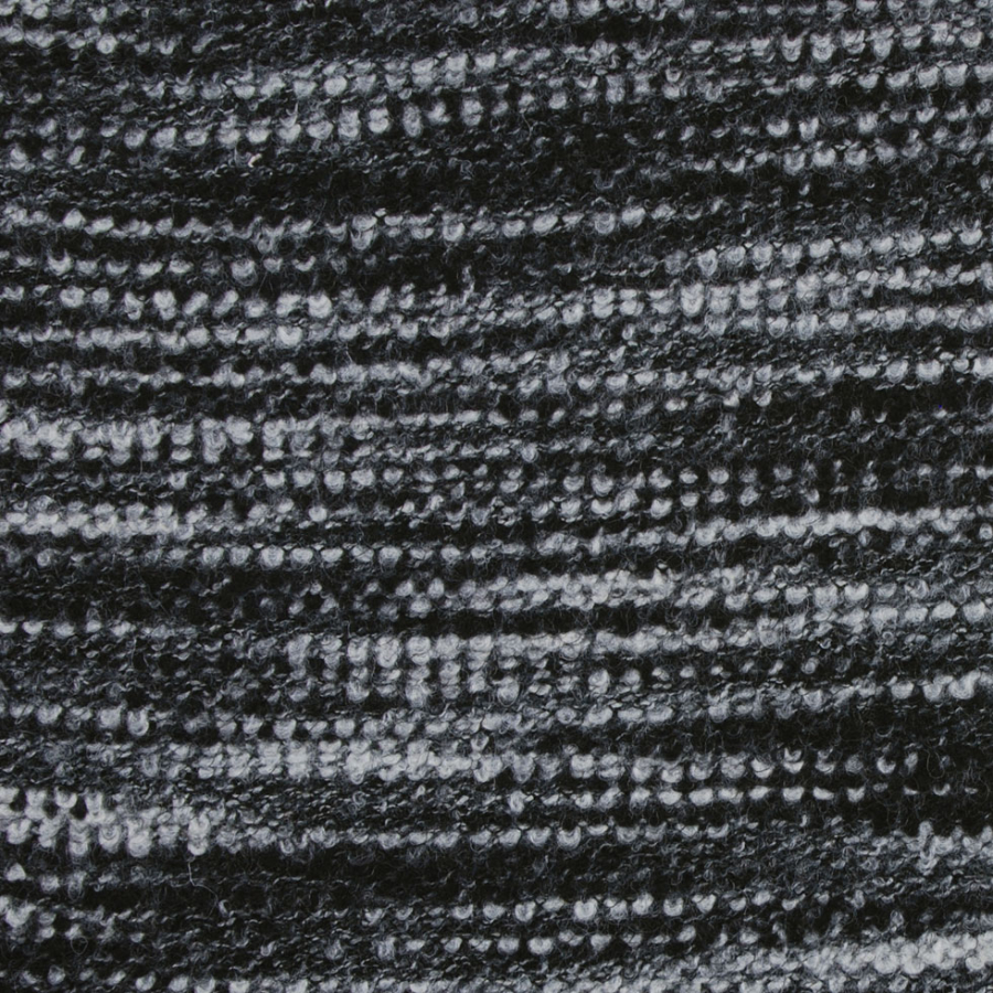 Sumptuous Black/Gray Italian Wool | Mood Fabrics