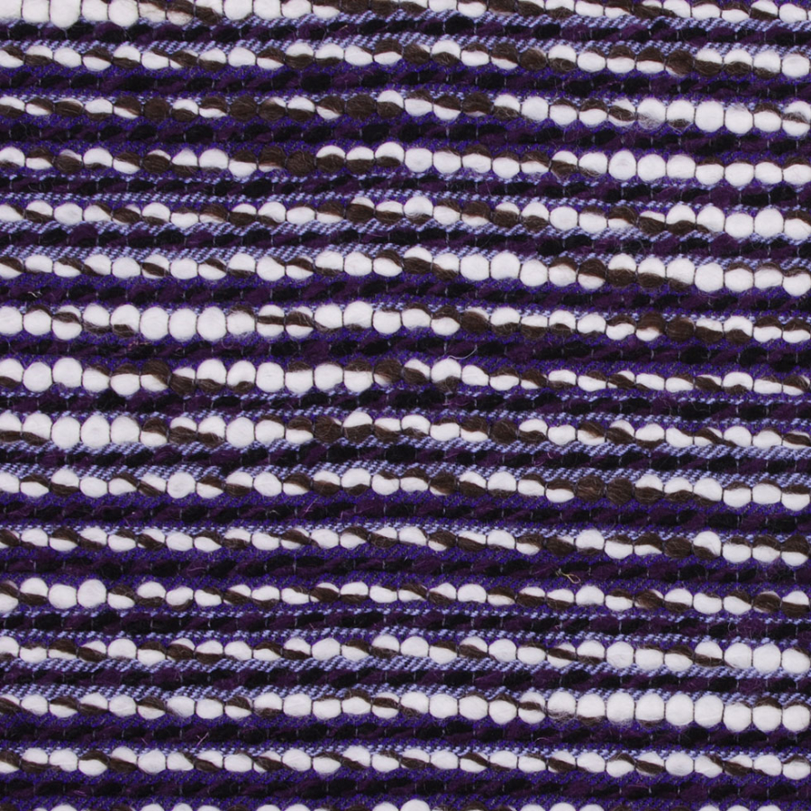Italian Purple Striped Virgin Wool | Mood Fabrics