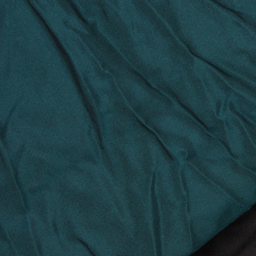 Teal and Black Double-Faced Polyester Woven | Mood Fabrics