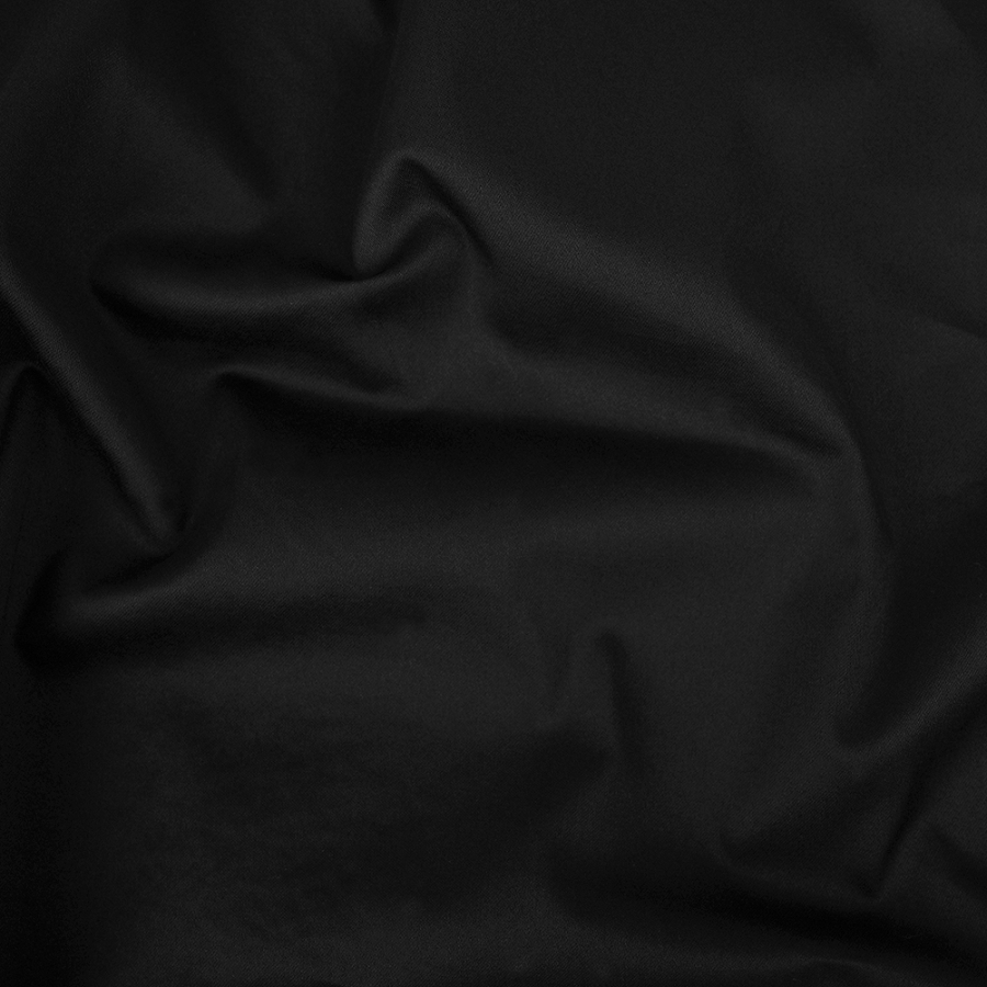Black Stretch Cotton Sateen | Mood Fabrics