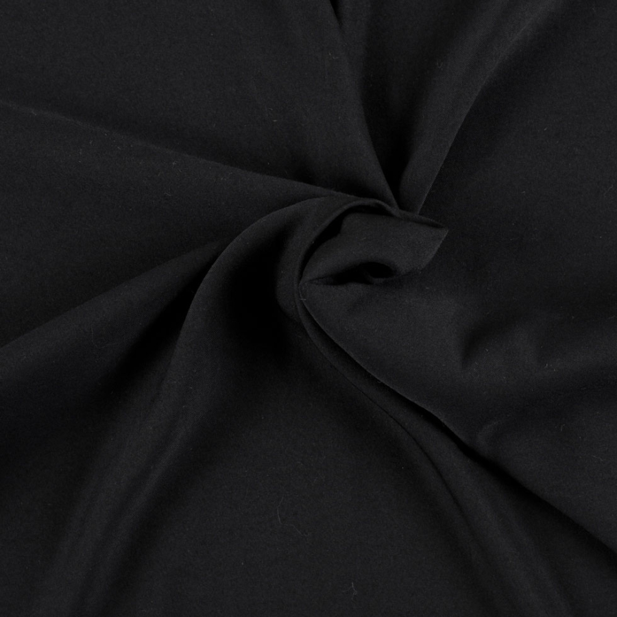 Black Solid Soft Lightweight Poly Lining | Mood Fabrics