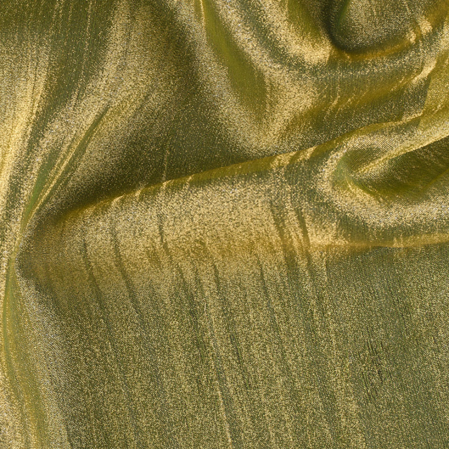 Lime Solid Irridescent Organza | Mood Fabrics