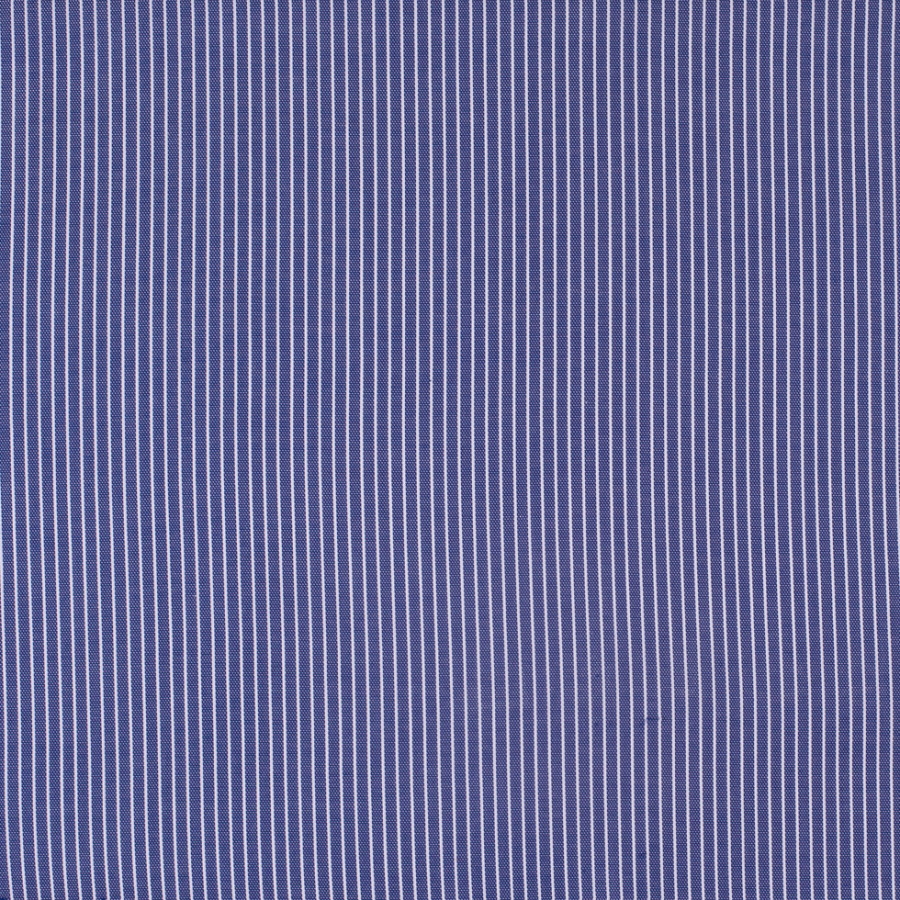 Tile Blue 100% Cotton Pinstripe Shirting | Mood Fabrics