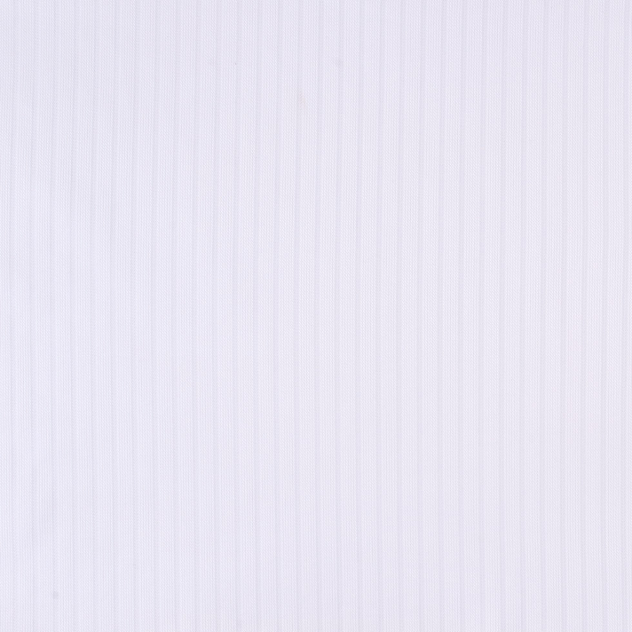 Bright White Tone-on-Tone Striped 100% Cotton Shirting | Mood Fabrics