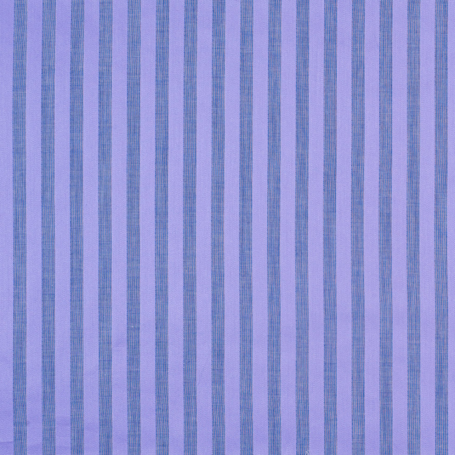 Lavender and Gray Striped Cotton Shirting | Mood Fabrics