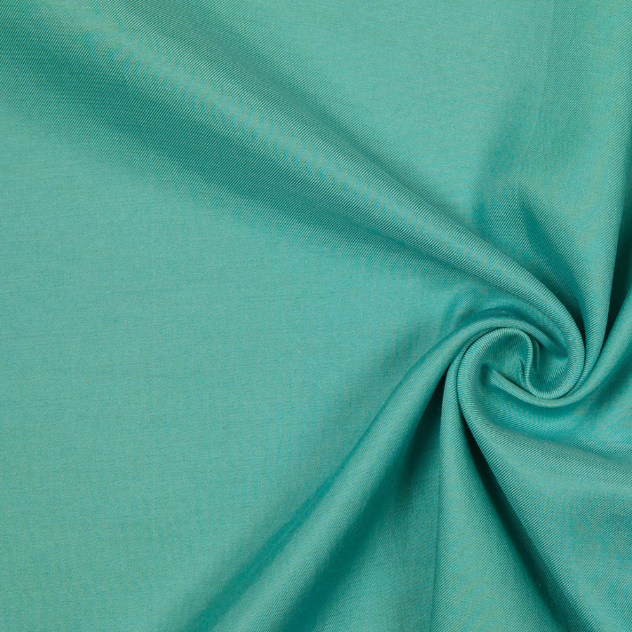 Blue Turquoise Cotton-Viscose Blend | Mood Fabrics