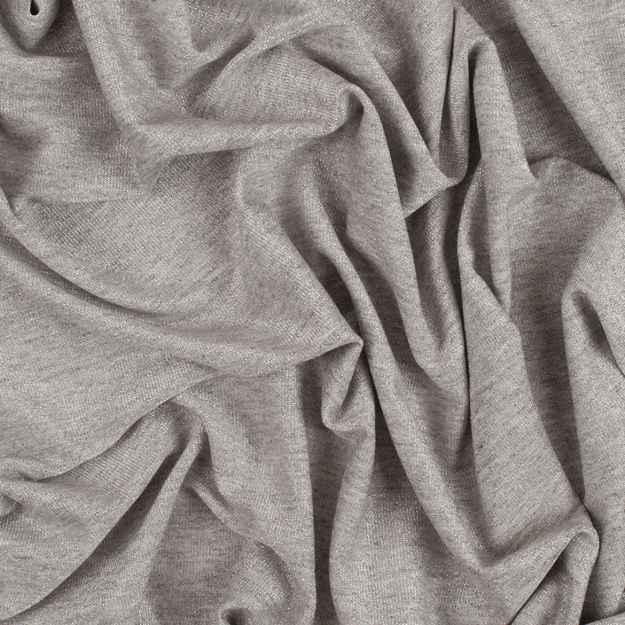 Pale Silver Metallic Viscose Jersey Knit | Mood Fabrics