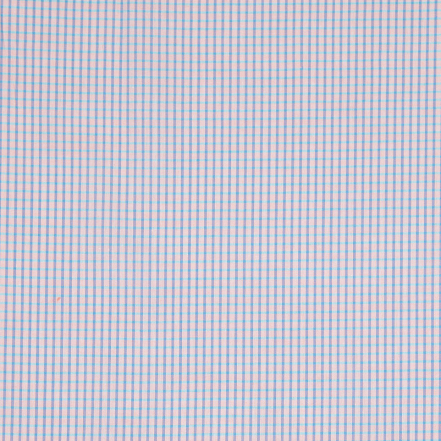 Theory Orange/Sky Blue/Purple Checkered Cotton Shirting | Mood Fabrics