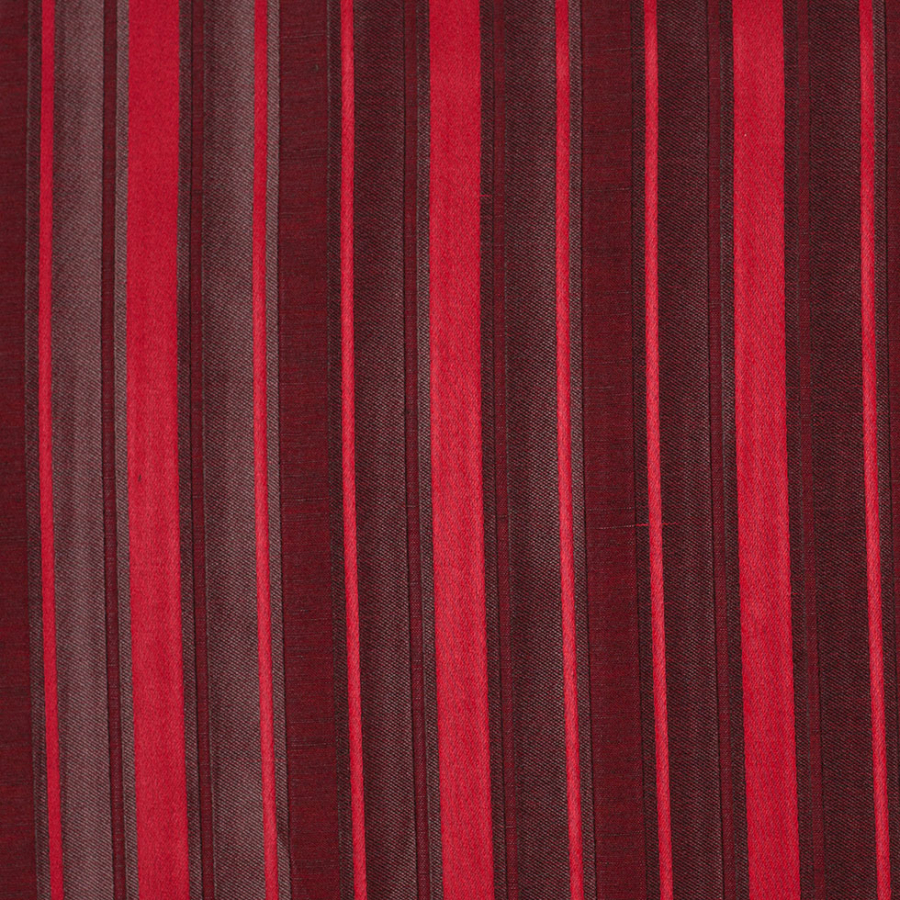 Red Satiny Textured Poly Stripes | Mood Fabrics