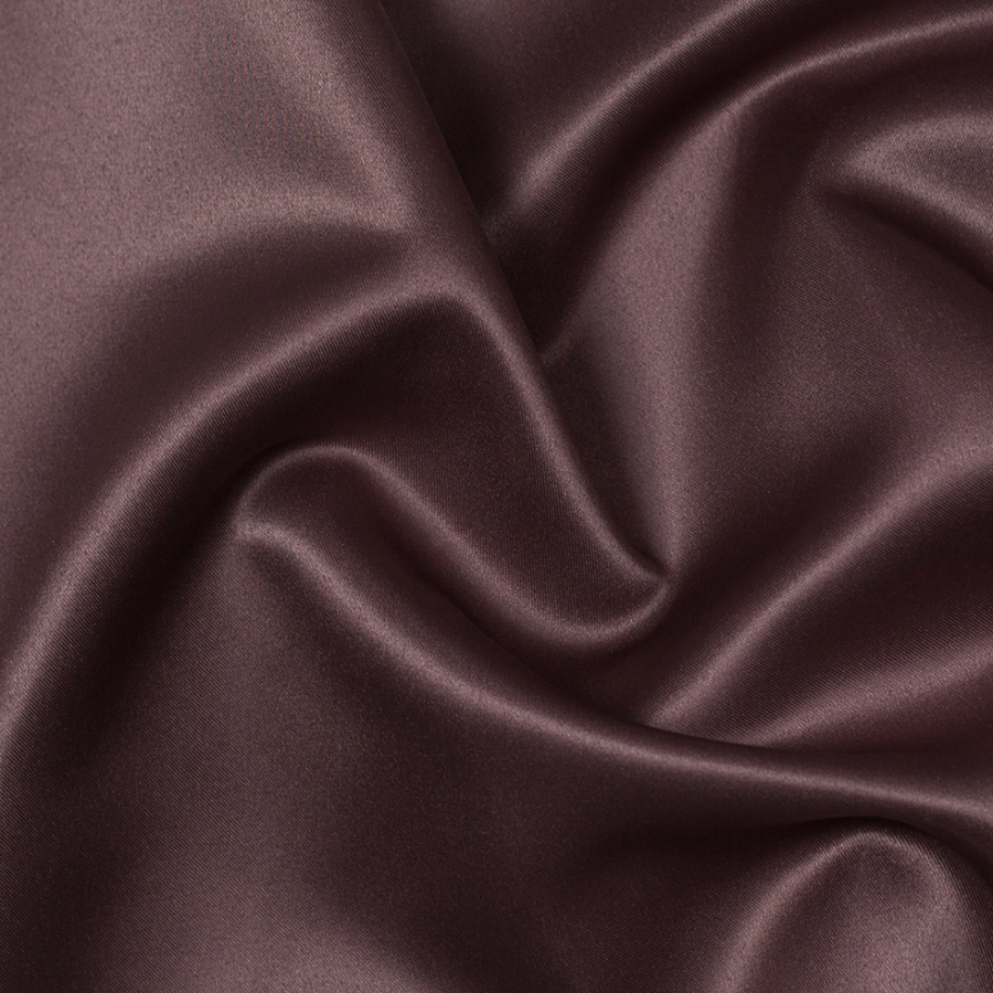 Fossil Brown Brilliant Colors Poly Satin | Mood Fabrics