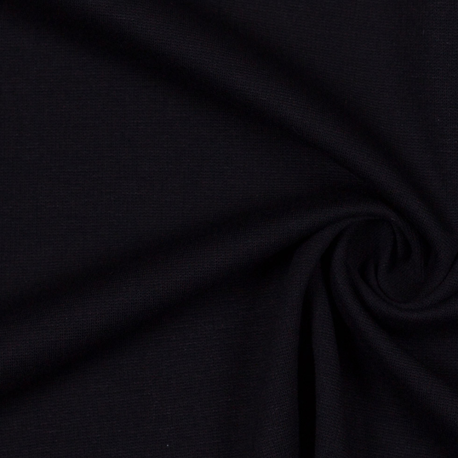 Black Viscose Ponte Knit | Mood Fabrics