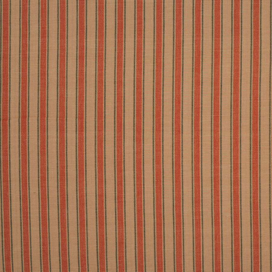 Sienna, Wheat and Olive Striped Handwoven Cotton | Mood Fabrics