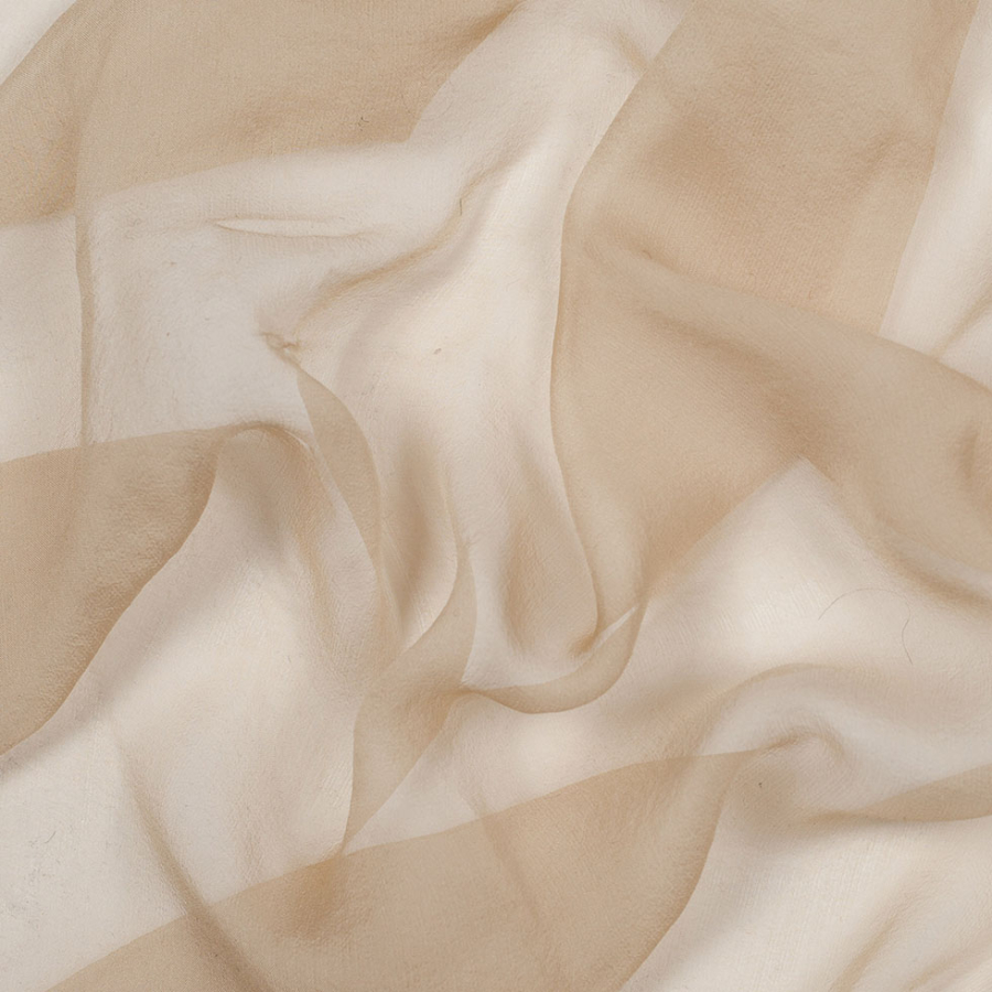 Ralph Lauren Marzipan Tan Silk Chiffon | Mood Fabrics