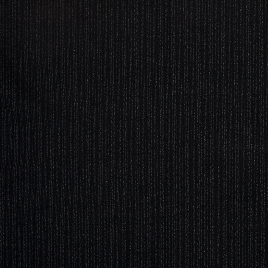 Theory Italian Black Striped Stretch Virgin Wool Woven | Mood Fabrics