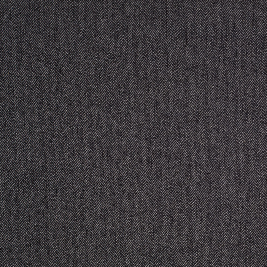 Theory Charcoal and Light Gray Herringbone Wool Blend Coating | Mood Fabrics