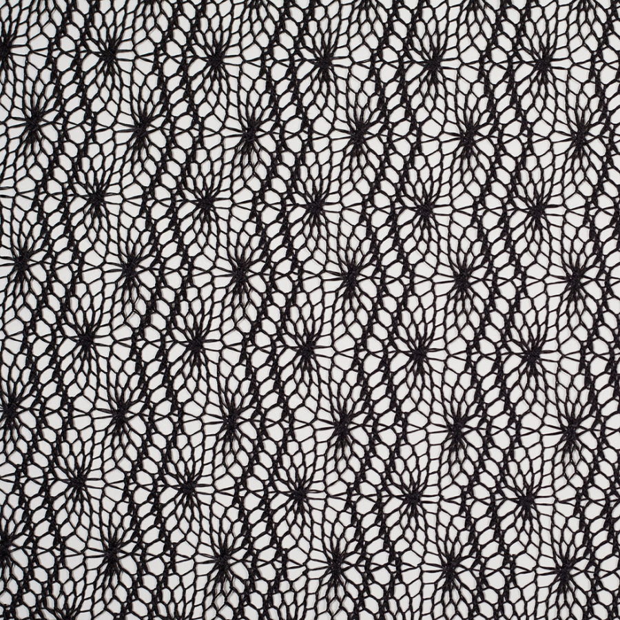Black Polyester Lace | Mood Fabrics