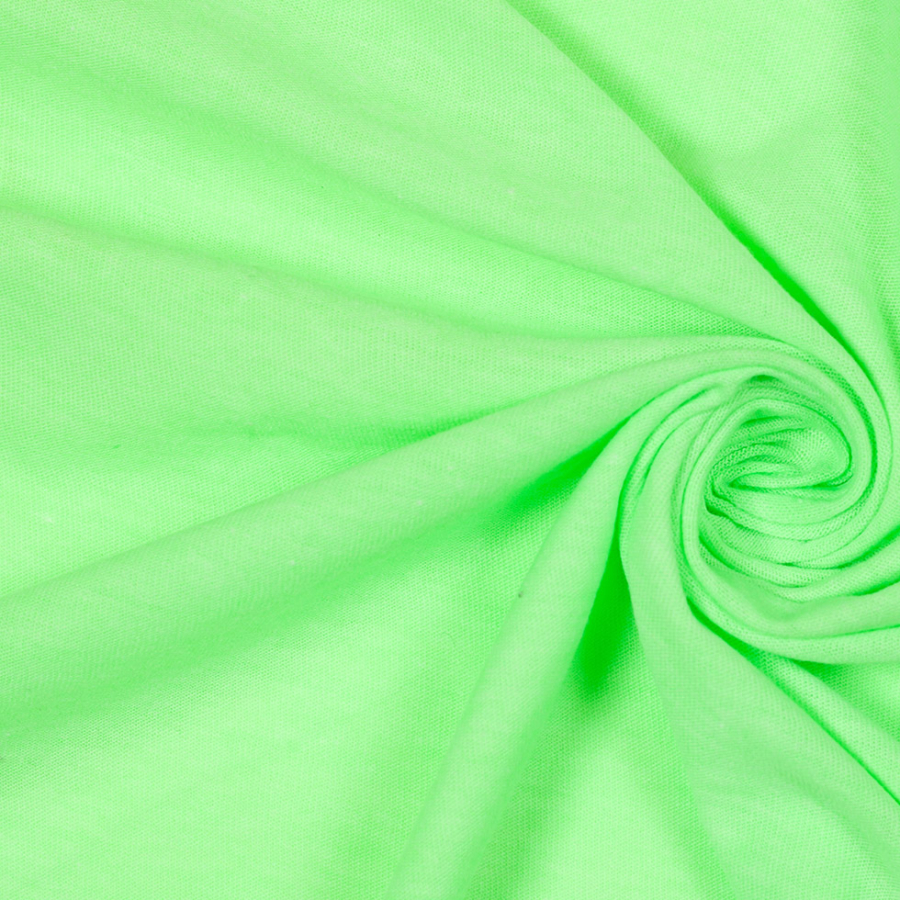 Neon Green Cotton Blend Jersey | Mood Fabrics