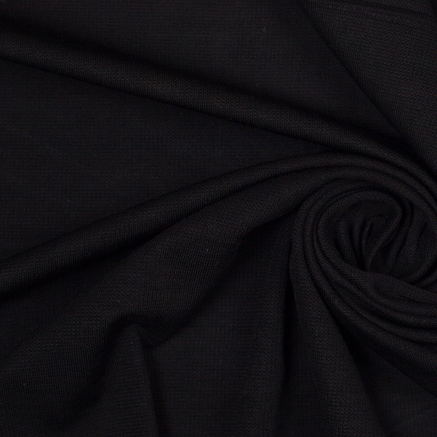 Donna Karan Black Stretch Viscose Matte Jersey | Mood Fabrics