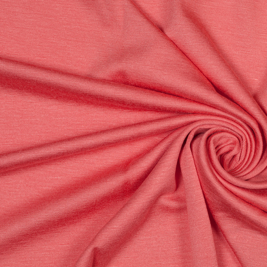 Flamingo Pink Stretch Viscose Jersey | Mood Fabrics