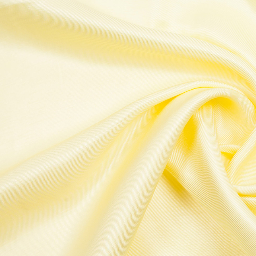 Luminous Italian Buttercup Linen-Viscose Twill | Mood Fabrics