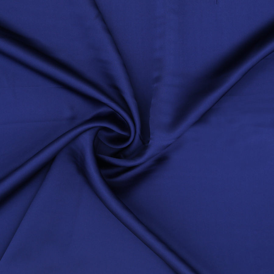 Italian Primary Blue Silk Charmeuse | Mood Fabrics