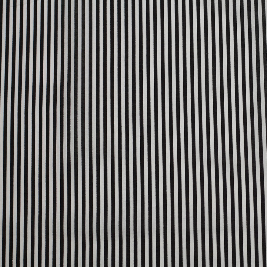 Black/White Striped Cotton Voile | Mood Fabrics