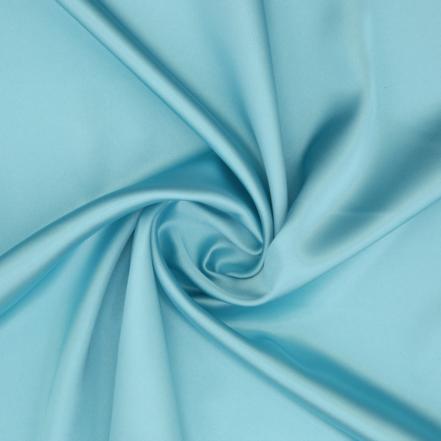 Aqua Stretch Polyester Charmeuse | Mood Fabrics