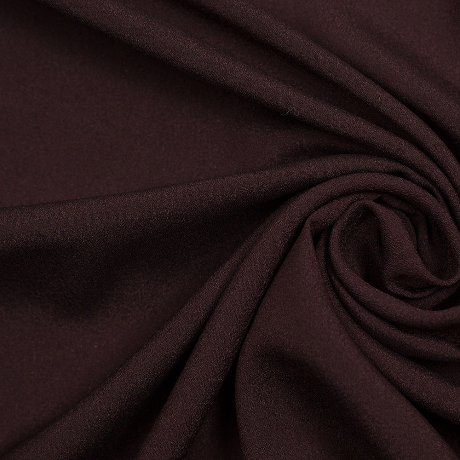 Brown Mechanical Stretch Polyester Crepe de Chine | Mood Fabrics