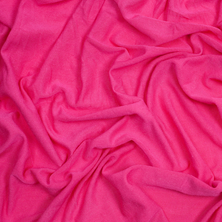 Fuchsia 1x1 Ribbed Hacci Baby Knit | Mood Fabrics