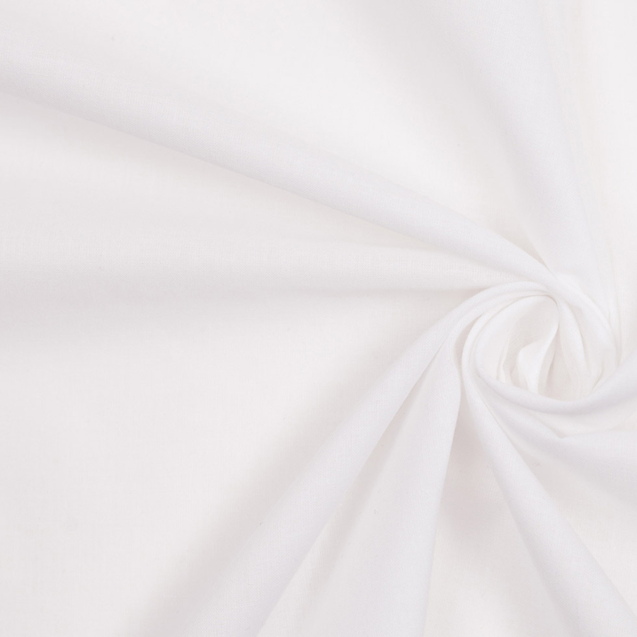 White Organic Mercerized Cotton Lawn | Mood Fabrics