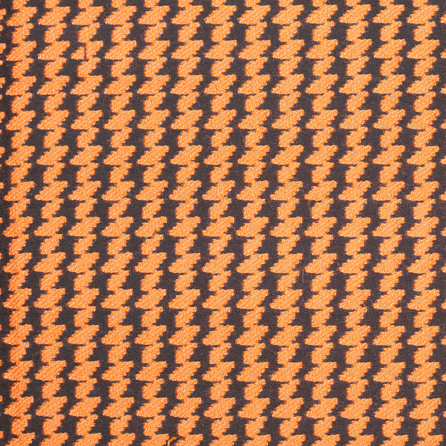 Italian Burnt Orange/Black Double-Faced Wool-Poly Coating | Mood Fabrics