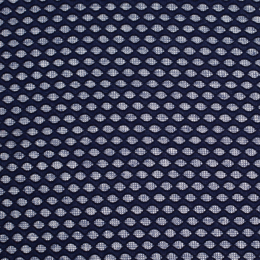 Navy Knit Honeycomb Mesh | Mood Fabrics