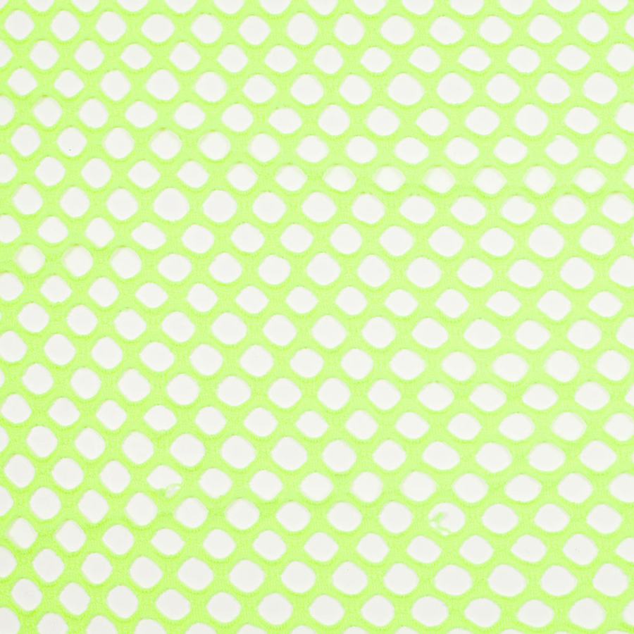 Neon Yellow Fishnet Crochet | Mood Fabrics