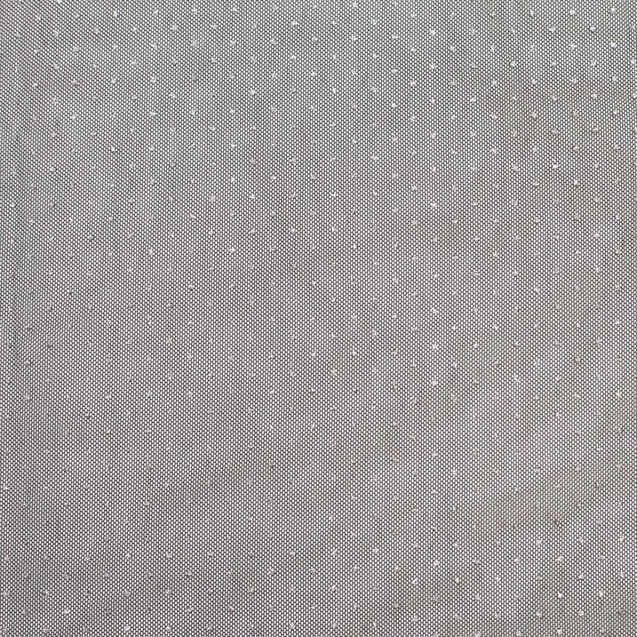 Metallic Silver Spotted Black Polyester Tulle | Mood Fabrics