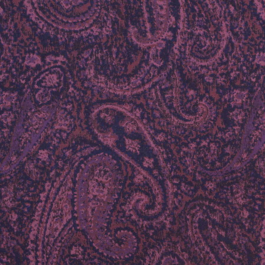 Pink/Purple Paisley Cotton Shirting | Mood Fabrics