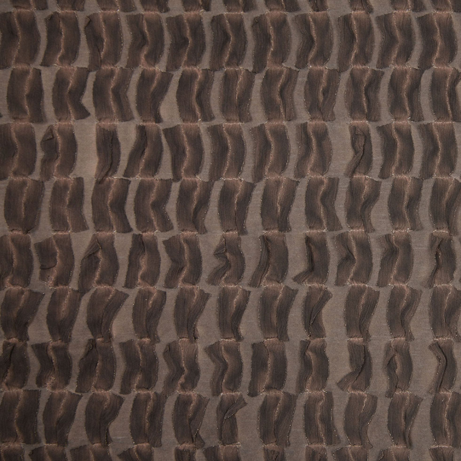 Dusty Brown Textural Cotton-Polyester Novelty Knit | Mood Fabrics