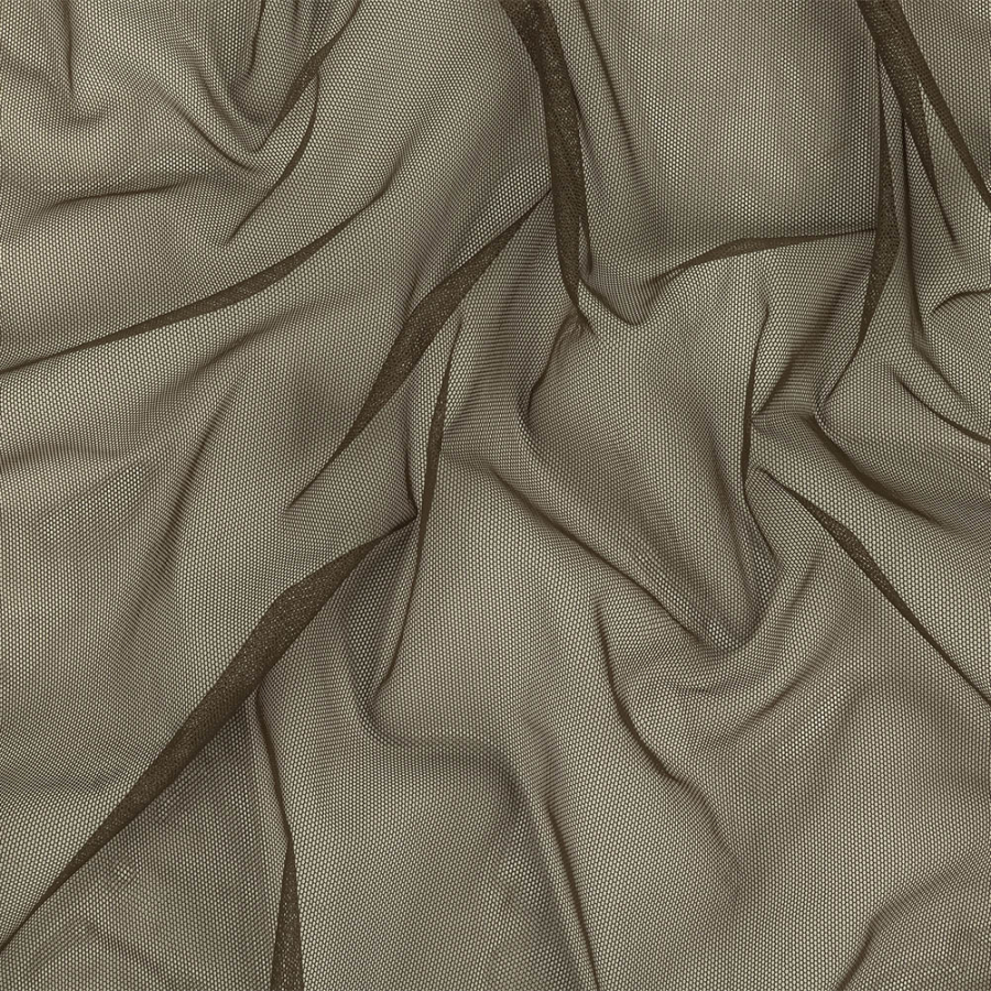 Mud Polyester Stretch Mesh | Mood Fabrics