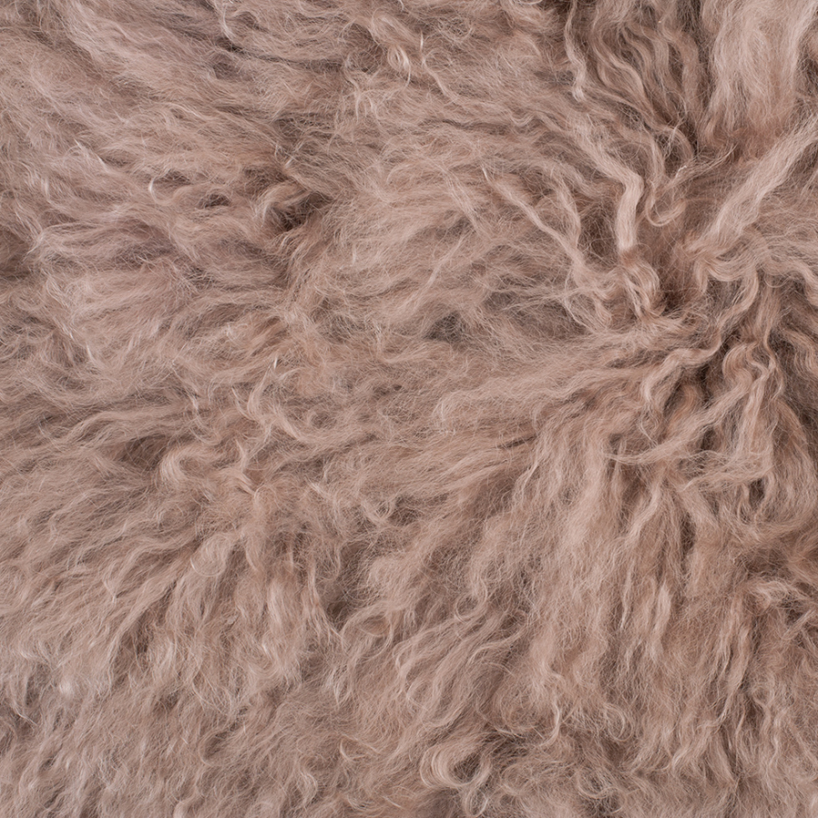 Small Dirty Moss Wavy Lamb Fur | Mood Fabrics