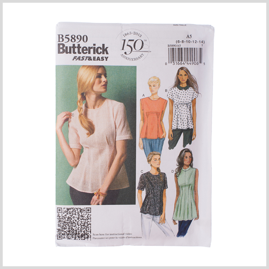Butterick Petite Tops and Tunics Pattern B5890 Size A5 | Mood Fabrics