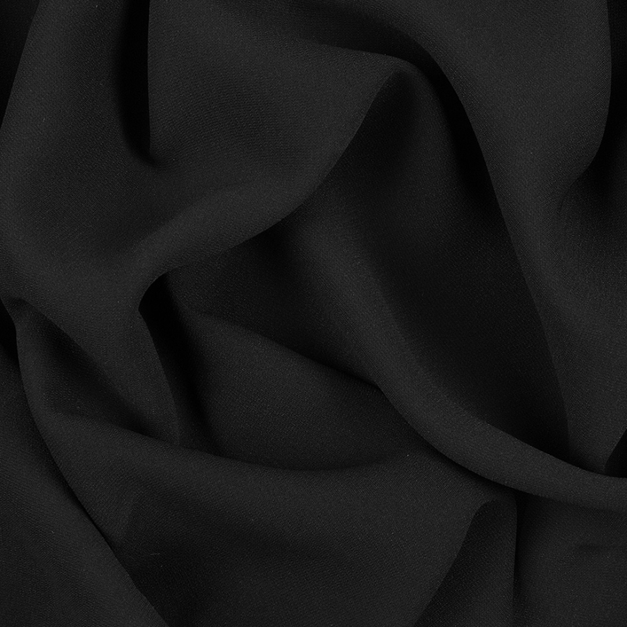 Black Solid Rayon Crepe | Mood Fabrics