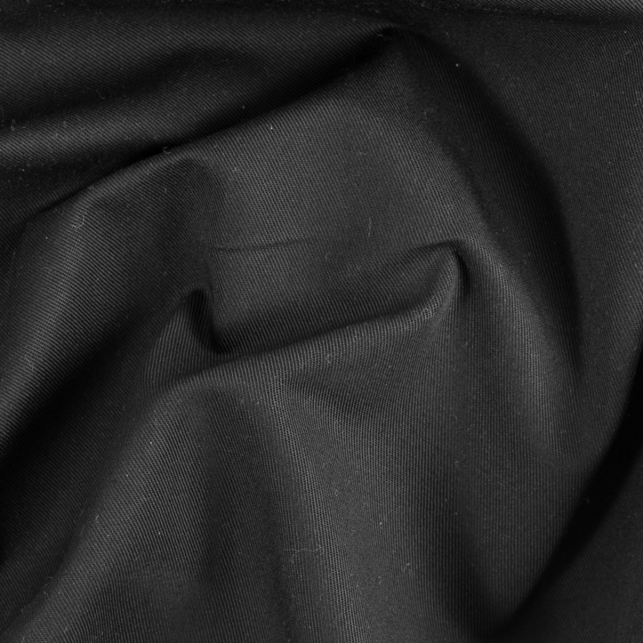 Black Eco-Friendly Blended Cotton Twill | Mood Fabrics