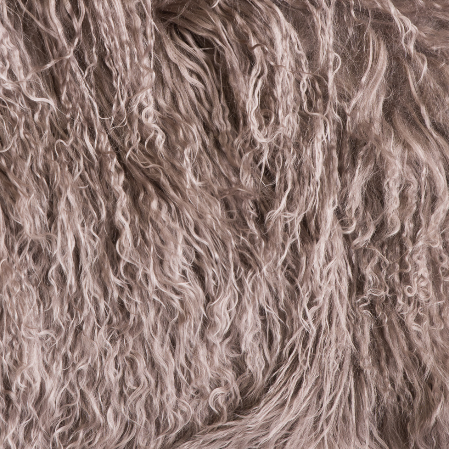 Fungi Gray Mongolian Lamb Shearling | Mood Fabrics