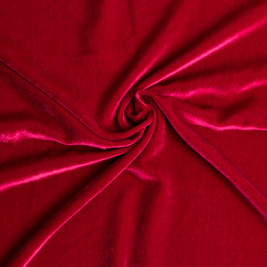Garnet Soft Rayon-Silk Velvet | Mood Fabrics
