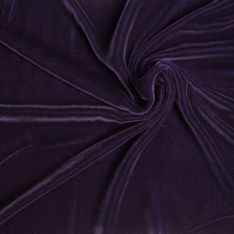 Plum Soft Rayon-Silk Velvet | Mood Fabrics