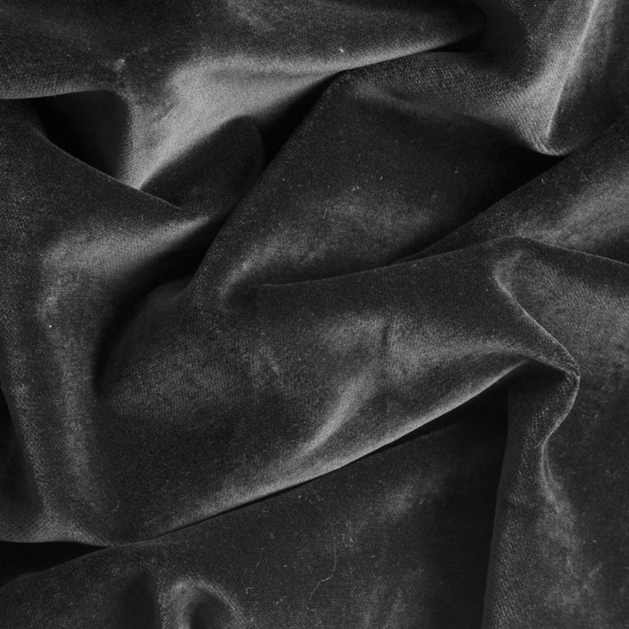 Solid Black Rayon Velveteen | Mood Fabrics