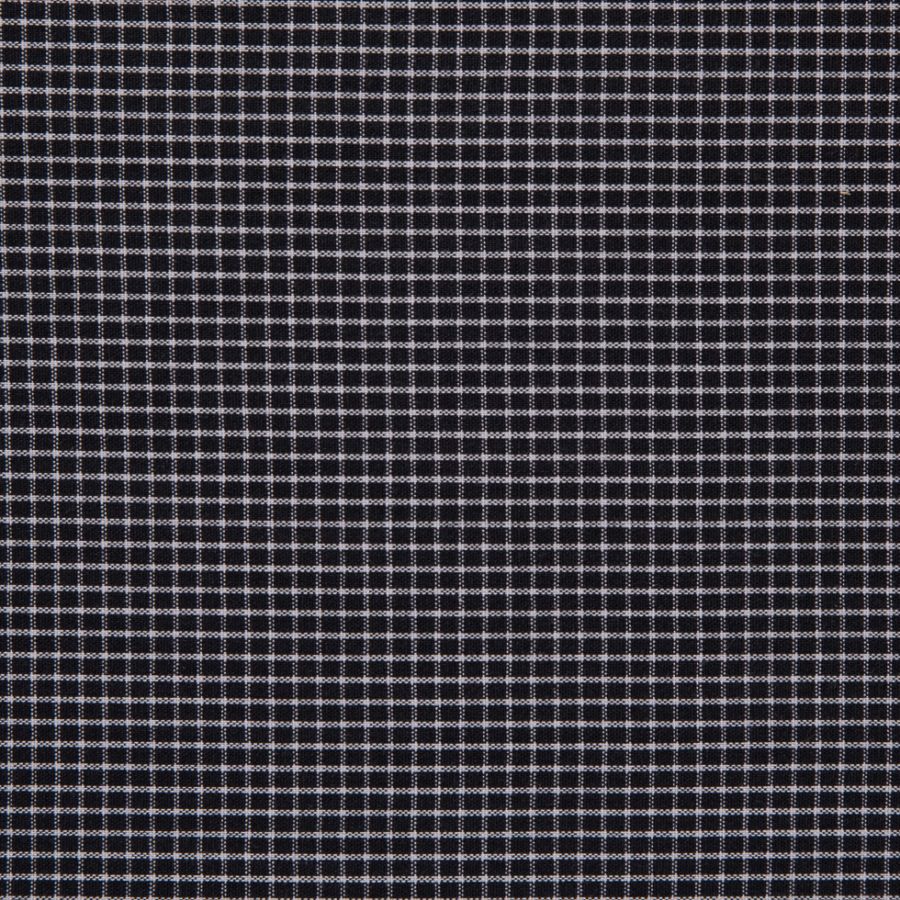 Black/White Graph Checked Cotton Shirting | Mood Fabrics